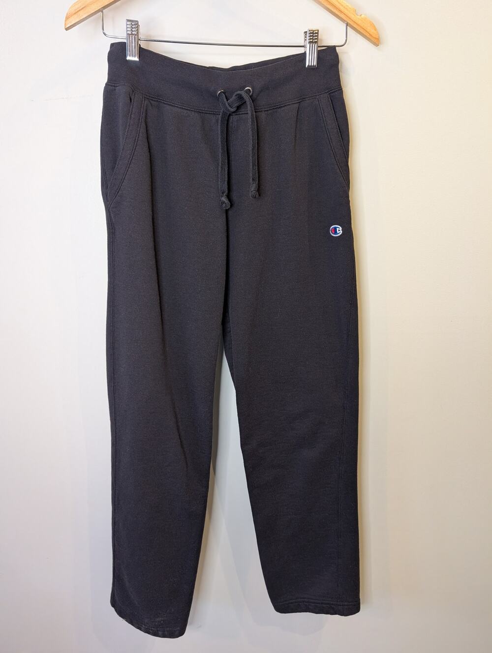 Champion Black Sweatpants Drawstring Pockets Athleisure Women's Medium